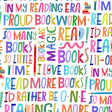 Cotton Books Are Magic Print Fabric 44/45 White