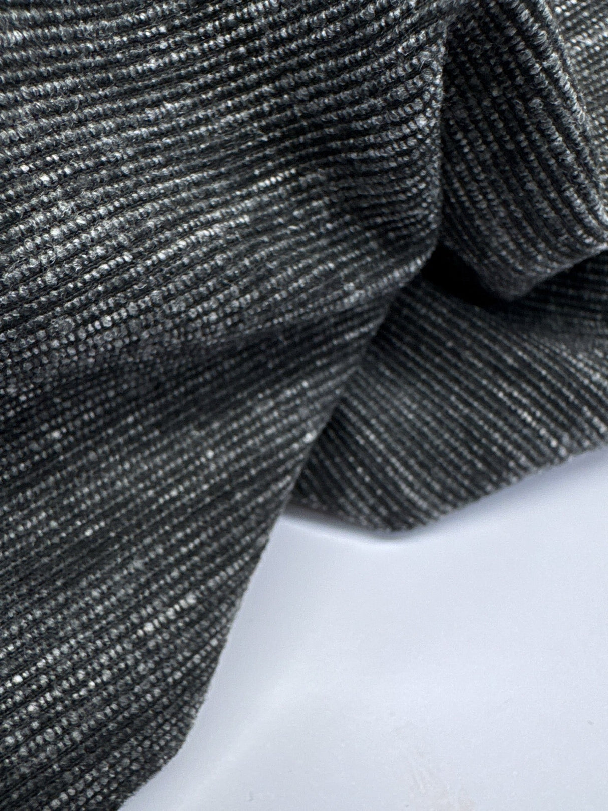 Wool Blend Fabric Gray Black Stretch