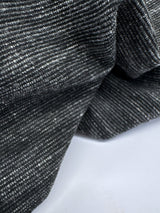 Wool Blend Fabric Gray Black Stretch