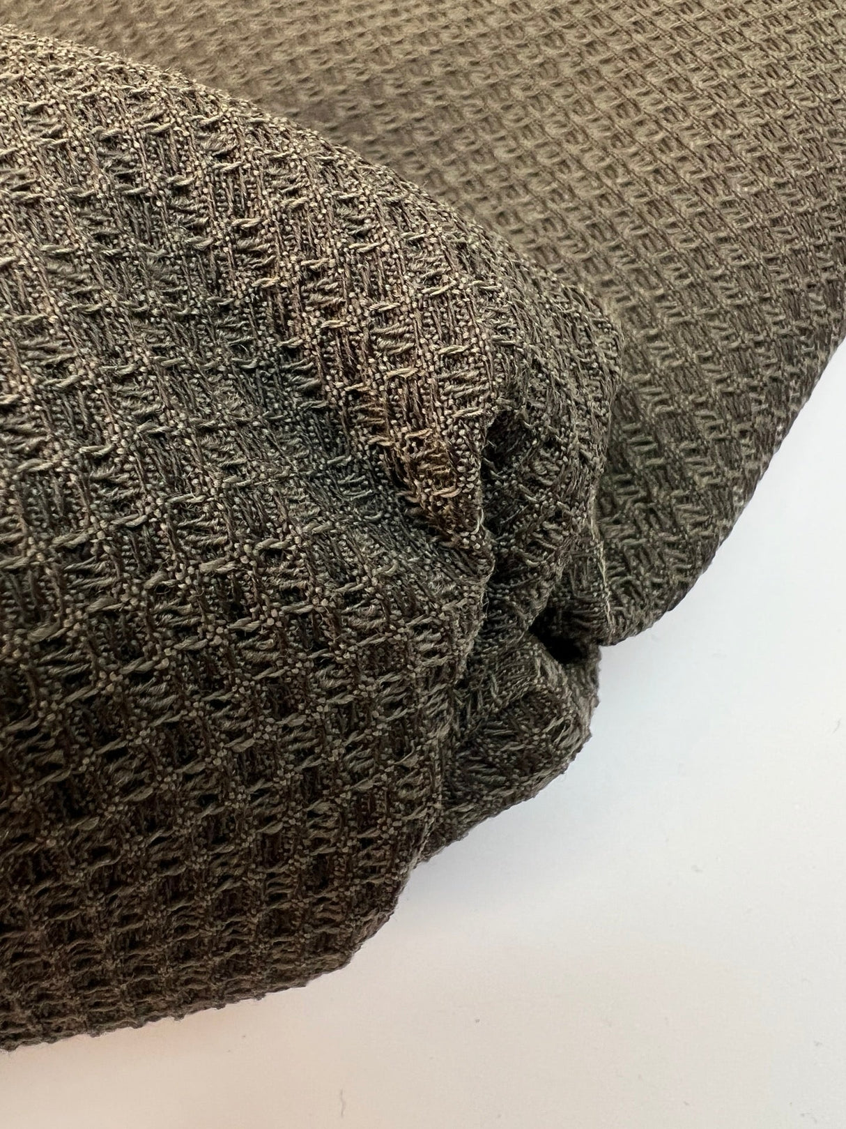 Gray Wool Elastane Fabric