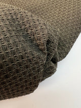 Gray Wool Elastane Fabric