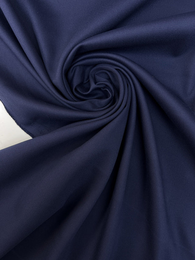 Viscose Blend Woven Blue Stretch Fabric