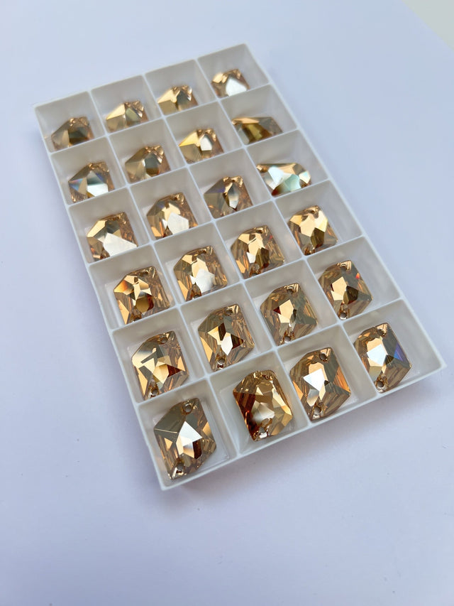 Golden Sewing Notions With Crystals
