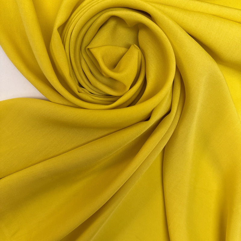 Viscose Plain Yellow-Green Italian Woven Fabric