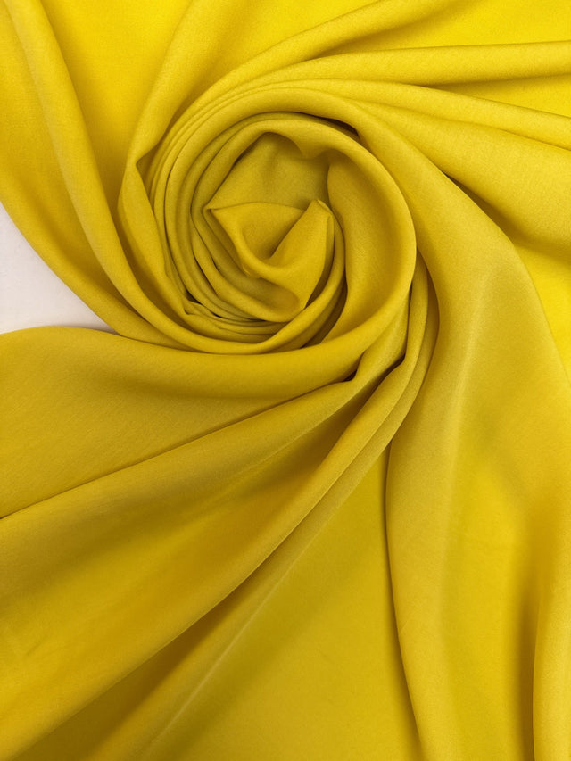 Viscose Plain Yellow-Green Italian Woven Fabric