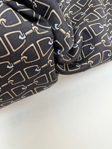Polyamide Elastane Knit Geometric Brown Beige