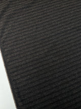 Italian Wool Twill Striped Gray Black