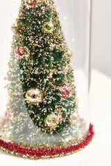 7.5" Deco Tree in Glass Dome Ornament