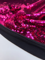 Pink Sequined Knitted Fabric