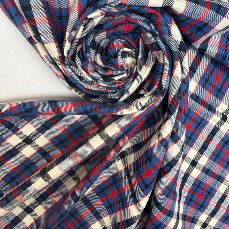 Cotton Tweed Striped Checked