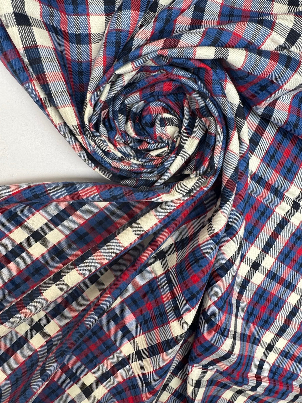 Cotton Tweed Striped Checked