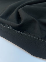 Wool Fabric Black Casualwear