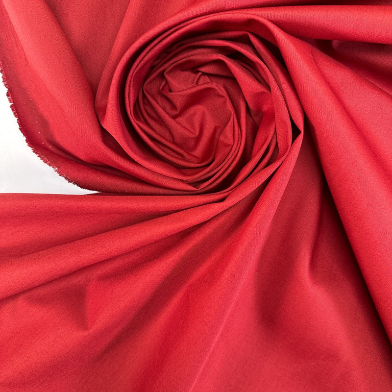 Polyester Cotton Woven Red Shade