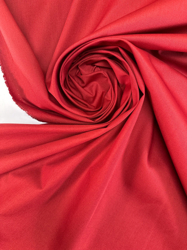 Polyester Cotton Woven Red Shade