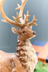 20" Resin Frosted Standing Reindeer