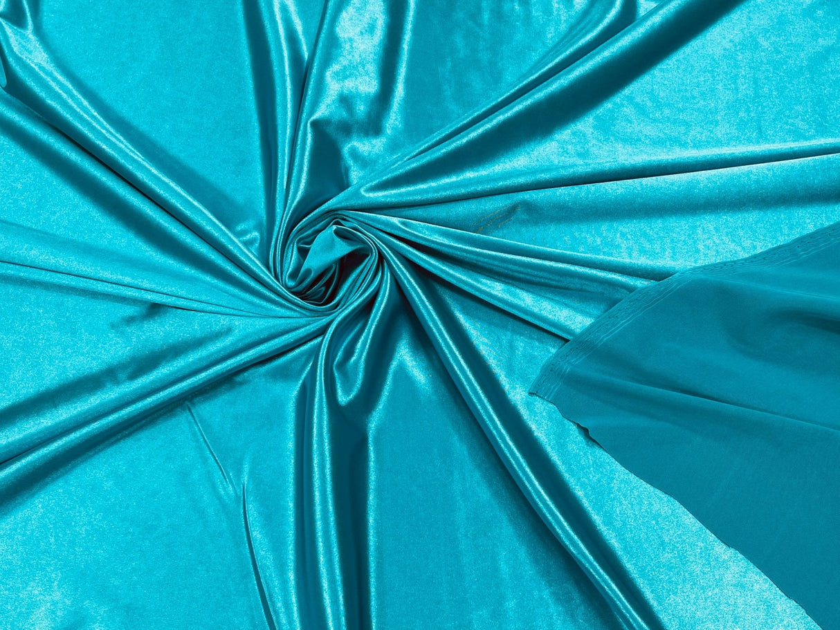 Deluxe Heavy Shiny Polyester Spandex Fabric - 58" Width, Shiny Finish (1 Yard)