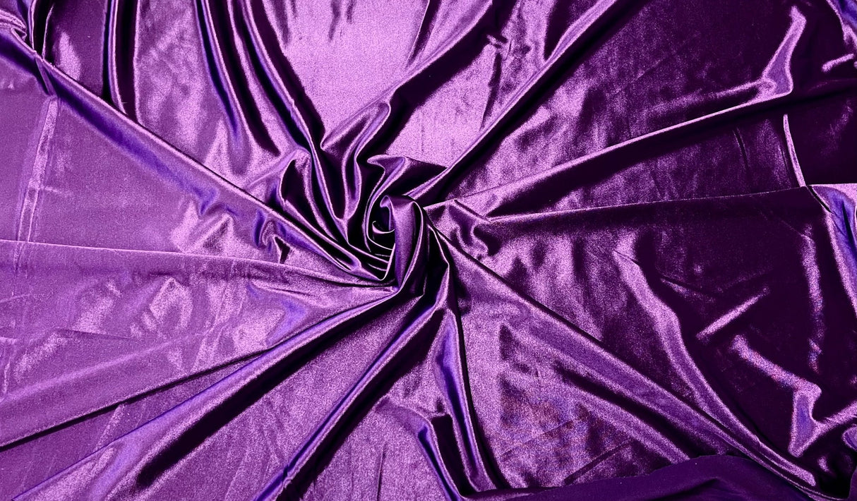 Deluxe Heavy Shiny Polyester Spandex Fabric - 58" Width, Shiny Finish (1 Yard)