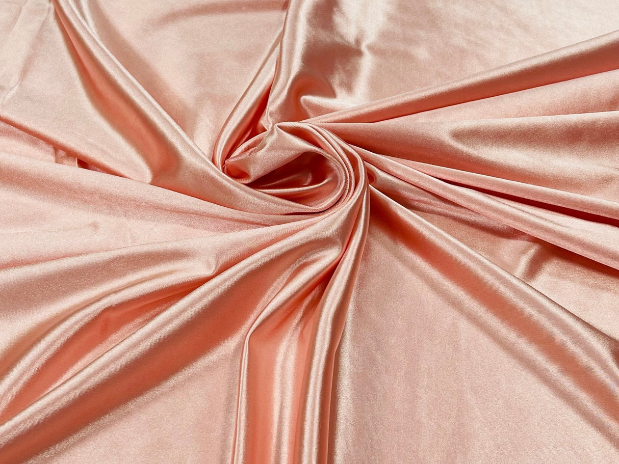 Deluxe Heavy Shiny Polyester Spandex Fabric - 58" Width, Shiny Finish (1 Yard)