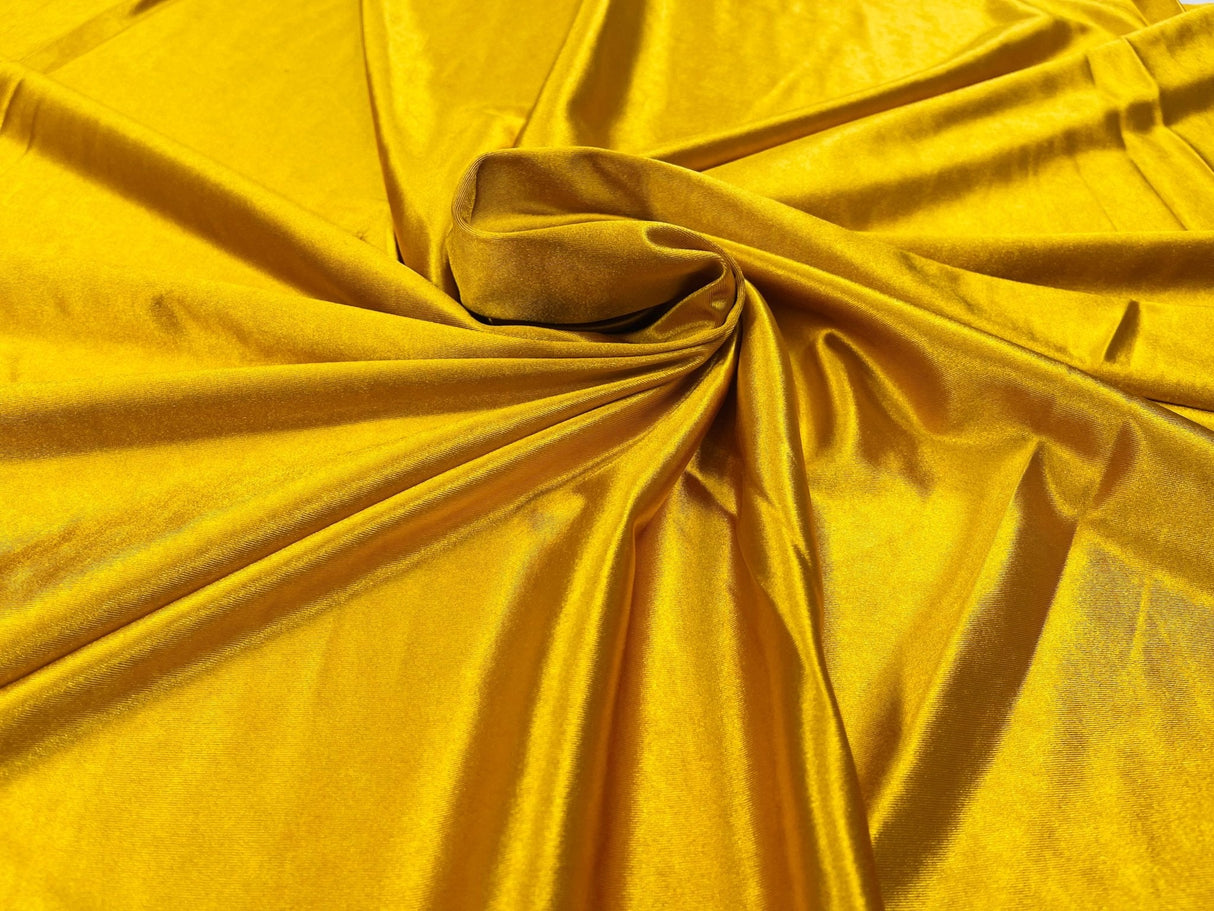 Deluxe Heavy Shiny Polyester Spandex Fabric - 58" Width, Shiny Finish (1 Yard)