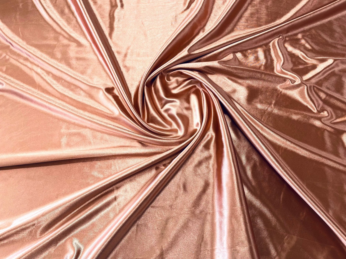 Deluxe Heavy Shiny Polyester Spandex Fabric - 58" Width, Shiny Finish (1 Yard)