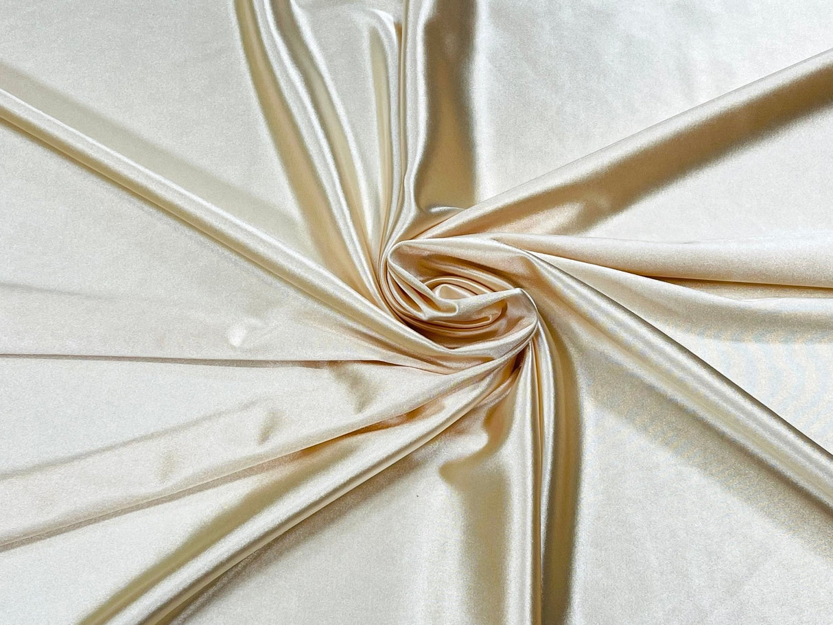 Deluxe Heavy Shiny Polyester Spandex Fabric - 58" Width, Shiny Finish (1 Yard)