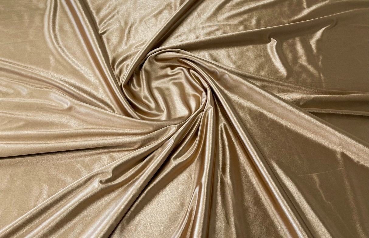 Deluxe Heavy Shiny Polyester Spandex Fabric - 58" Width, Shiny Finish (1 Yard)