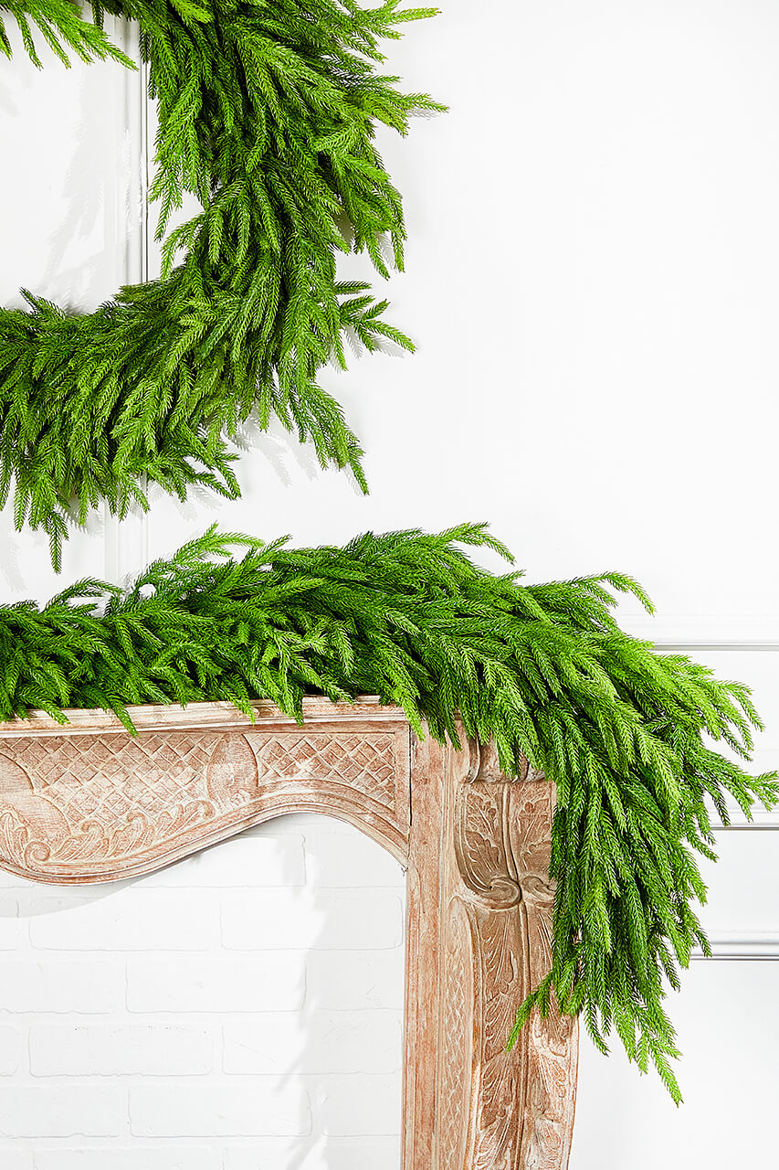 60" x 16" Real Touch Deluxe Norfolk Pine Garland