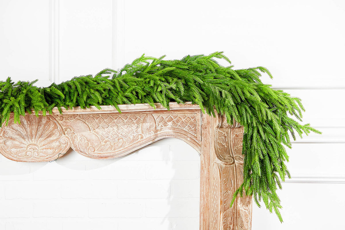 60" x 16" Real Touch Deluxe Norfolk Pine Garland