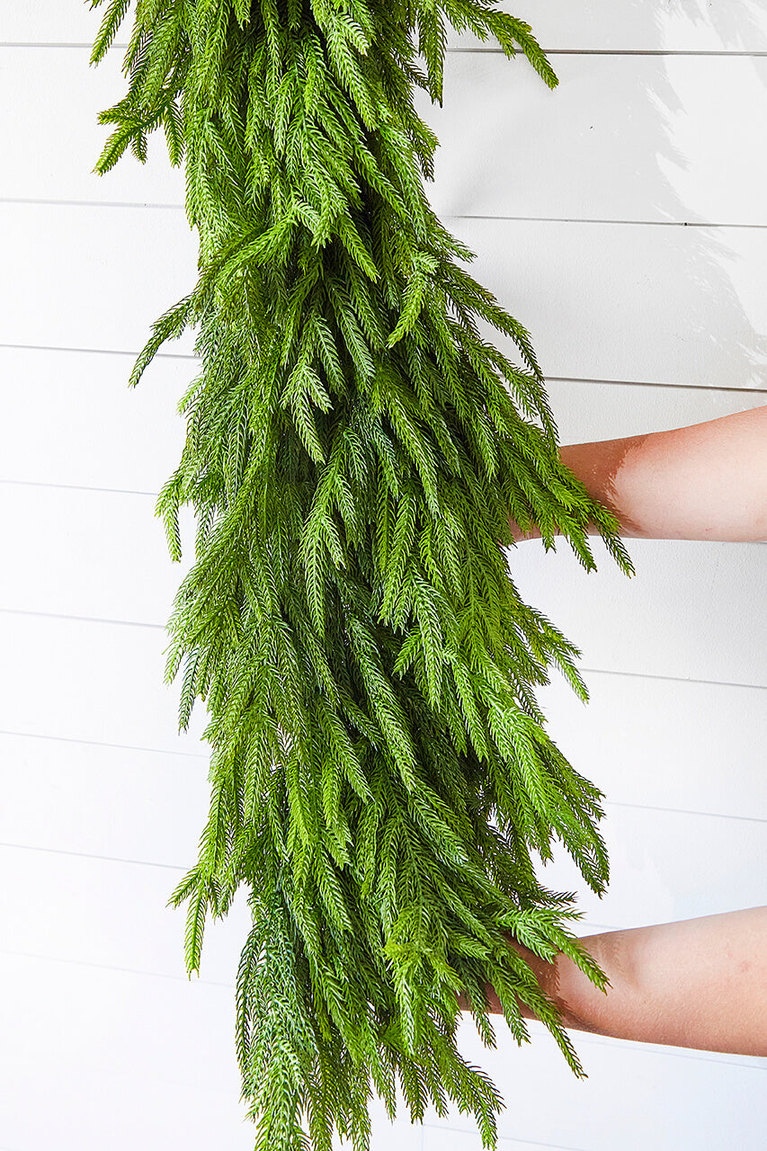 60" x 16" Real Touch Deluxe Norfolk Pine Garland