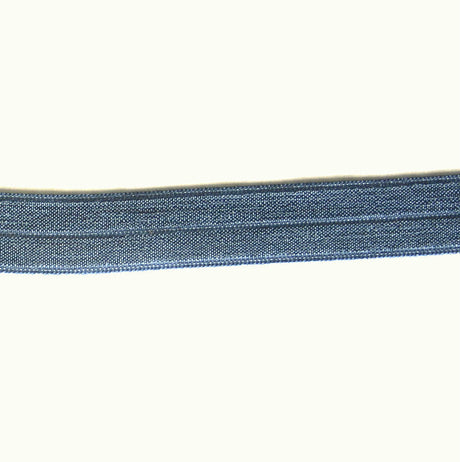Fold Over Elastic Denim Blue 5/8"