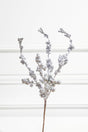 18” Silver Glitter Dew Berry Spray