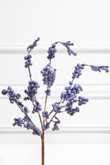 18 Inch Metallic Dew Berry Spray - Navy
