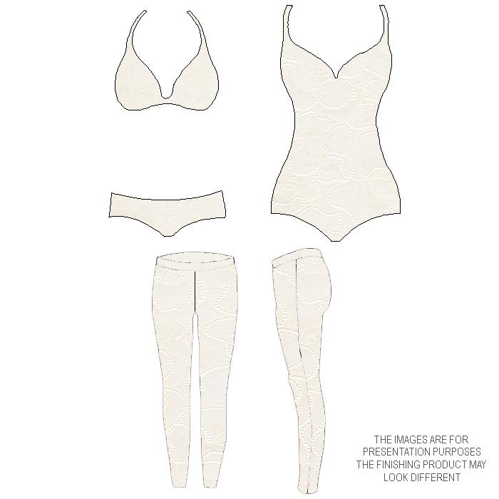 Lace Trim Nylon Spandex Pink
