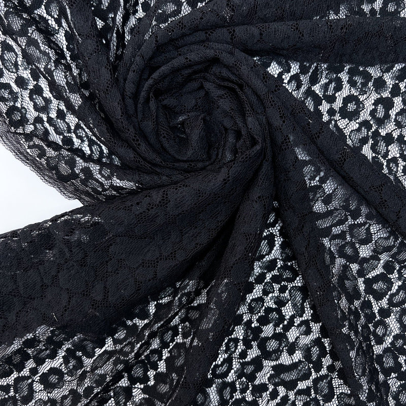 Black Animal Lace