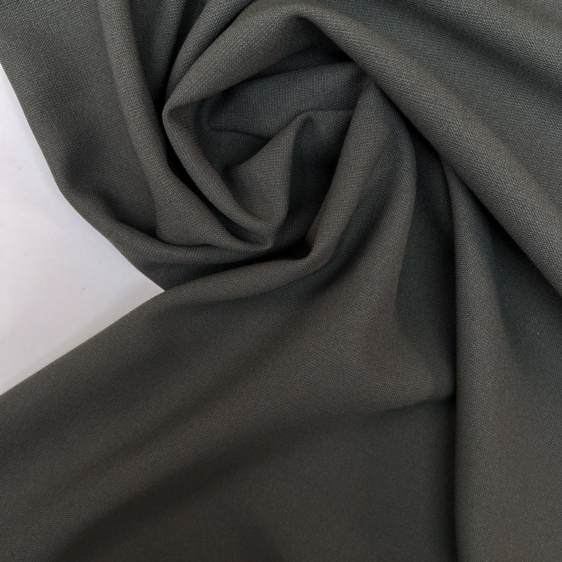 Green Polyester Viscose Crepe