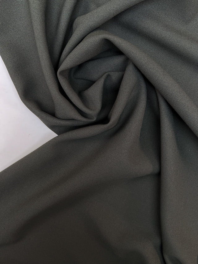 Green Polyester Viscose Crepe