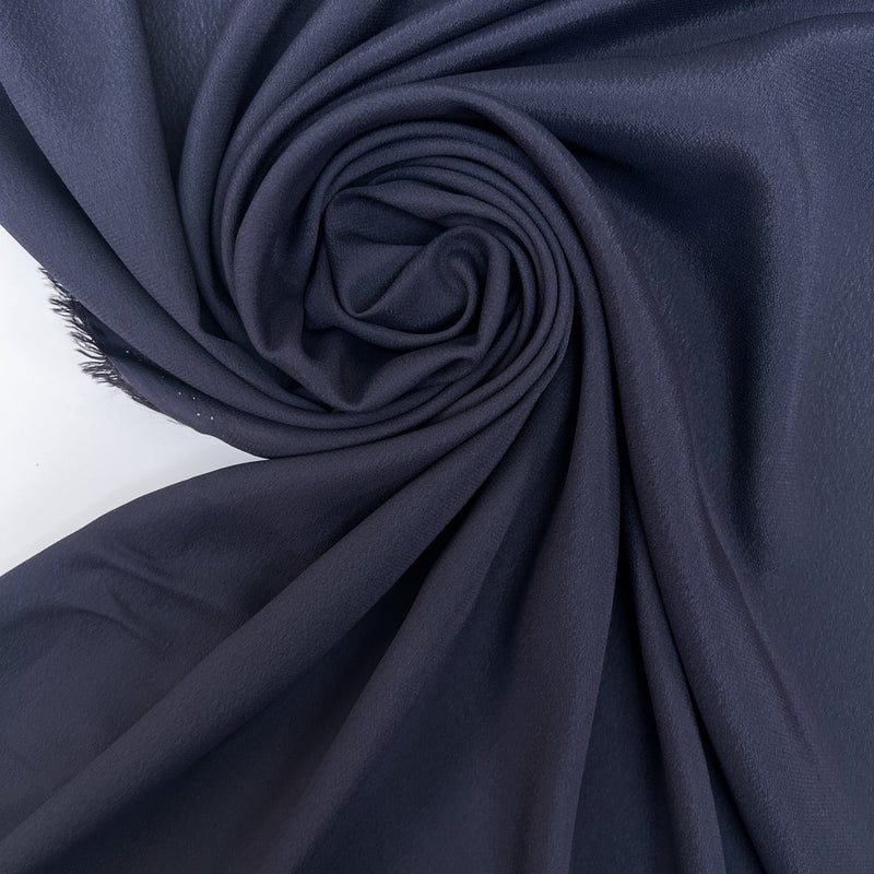Viscose Elastane Crepe Blue