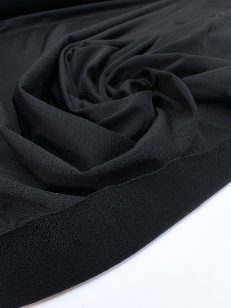 Black Polyamide Elastane Knitted Fabric