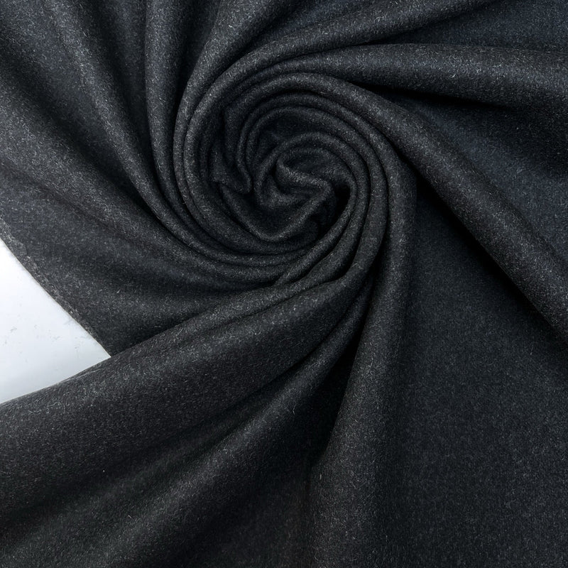 Wool Blend Woven Coat Fabric Gray