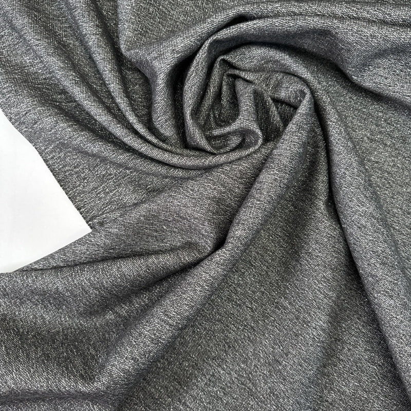 Cotton Polyester Lurex Knitted Silver