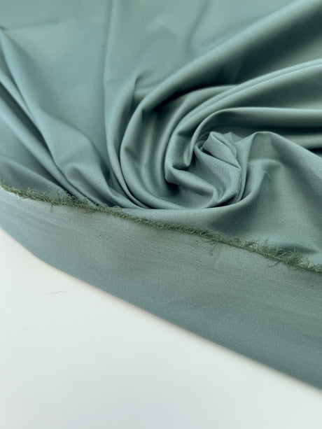 Cotton Poplin Stretch Green