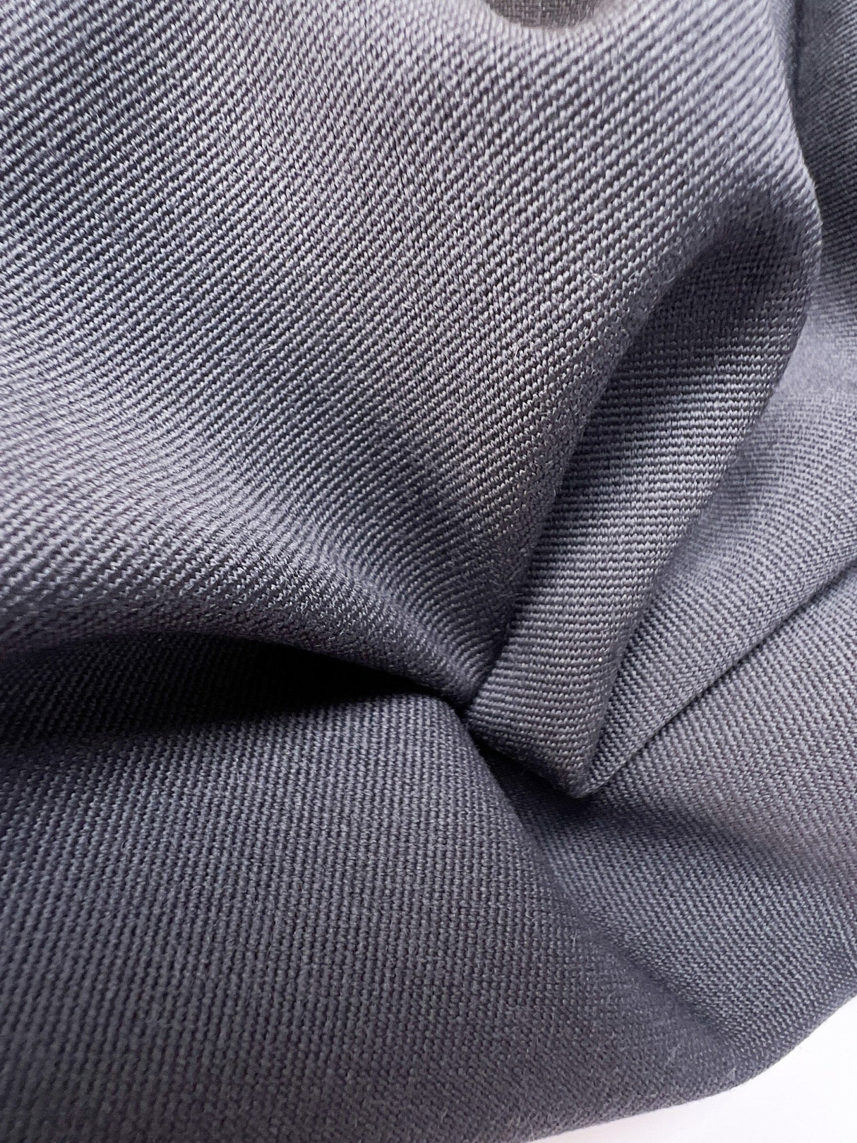 Italian Gray Wool Polyamide Twill