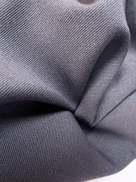 Italian Gray Wool Polyamide Twill