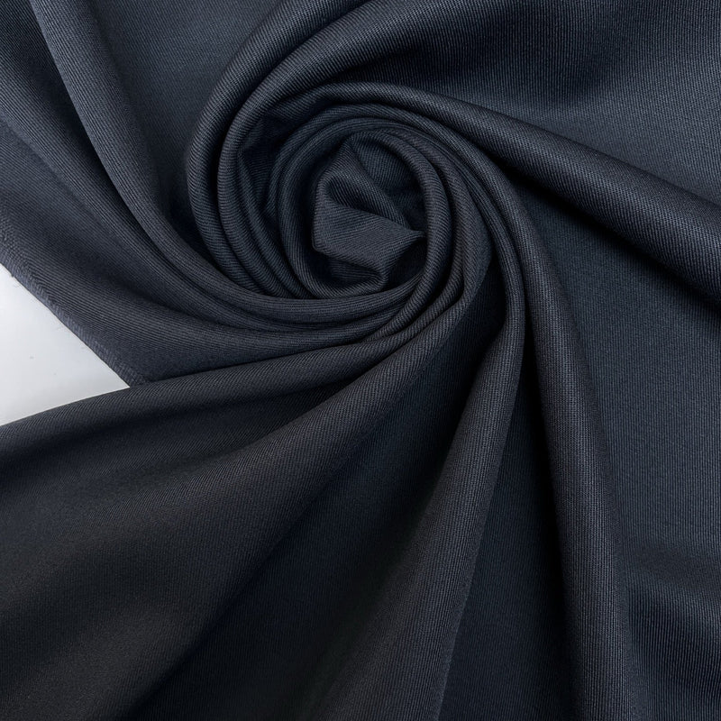 Wool Twill Suit Fabric Black Blue
