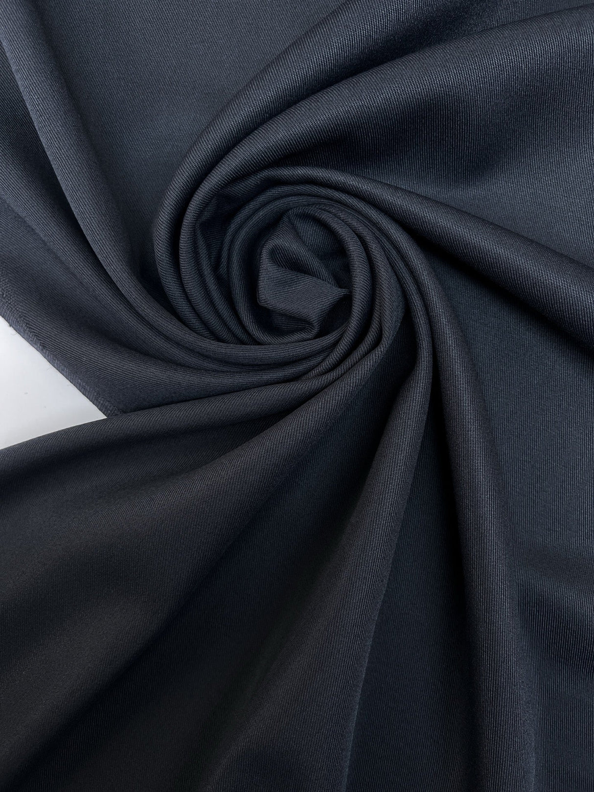 Wool Twill Suit Fabric Black Blue