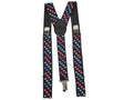 Tri Colored Heart Suspenders