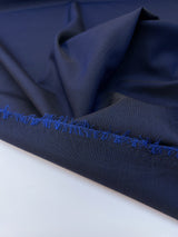 Italian Changeant Wool Polyamide Fabric Blue Black