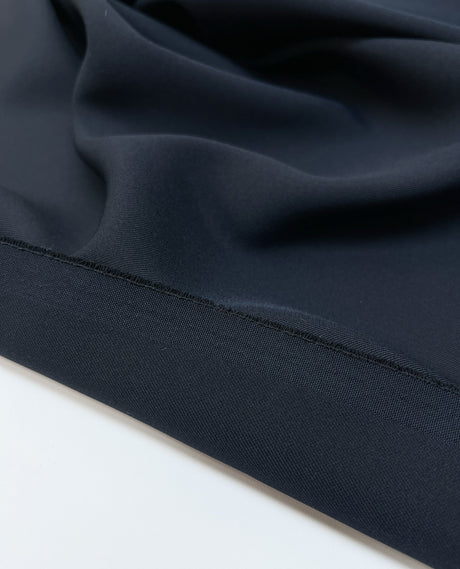 Blue Polyester Elastane Twill Suiting