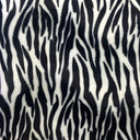 1 Yard Small Zebra Print Velboa Faux Fur Fabric 100% Polyester