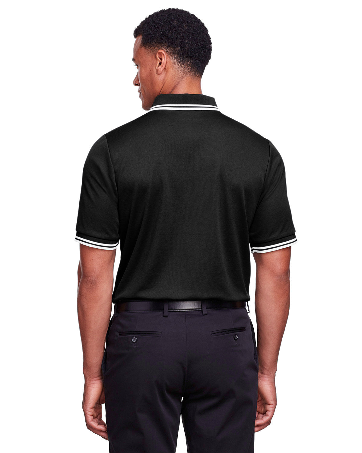 CrownLux Performance® Men's Plaited Tipped Polo